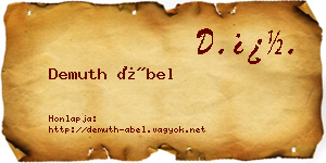 Demuth Ábel névjegykártya