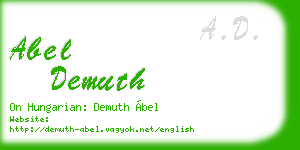 abel demuth business card